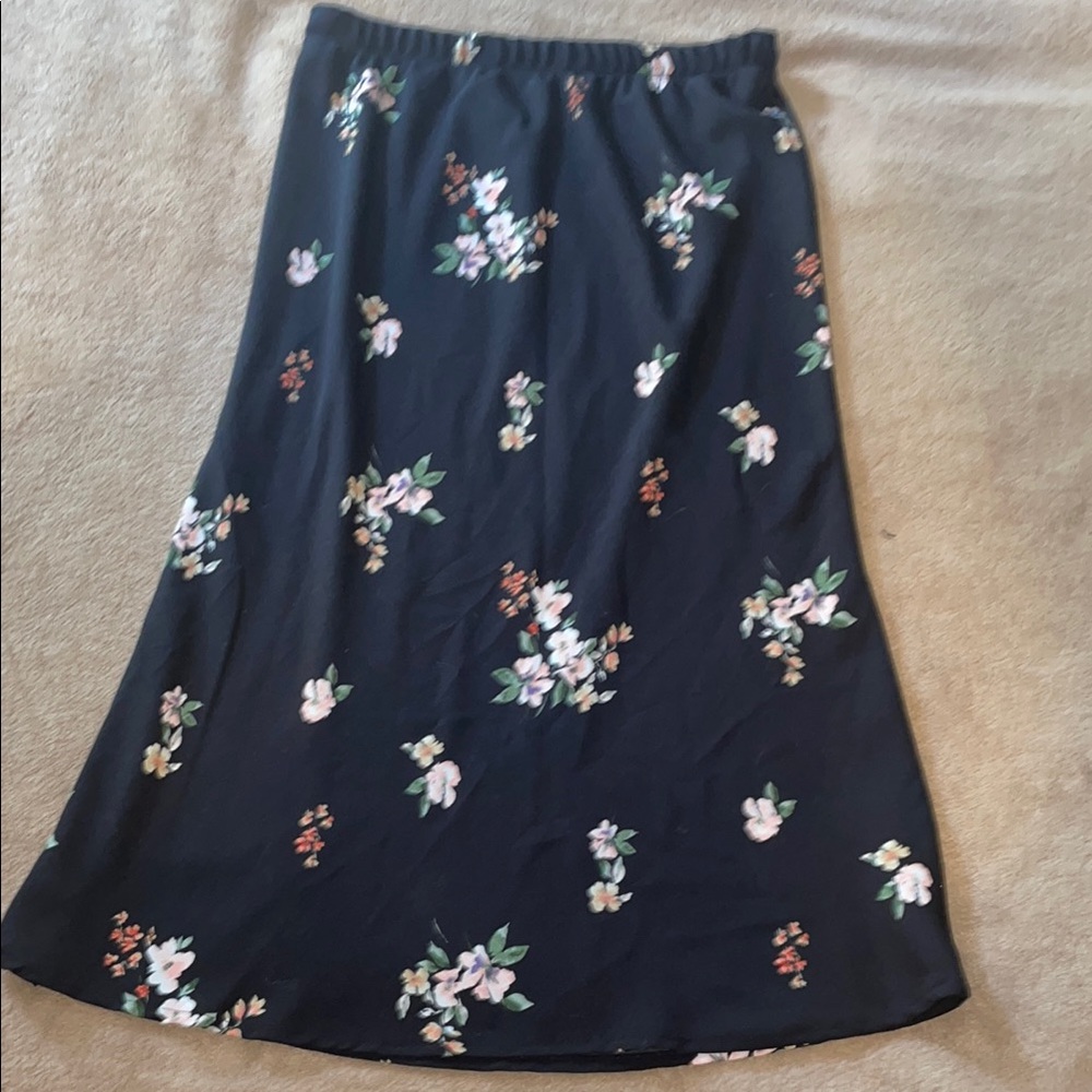 Sky and Sparrow A-line Midi Skirt in Blue